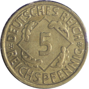 Germany 1936A 5 Pfennig UNC